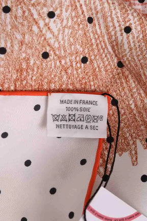 Carré Hermès Plumets et Panaches  Beige en Soie