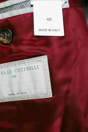 Manteau Brunello Cucinelli Gris en Laine