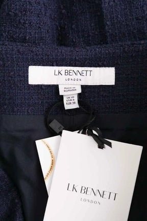 Pantalon droit LK Bennett Marine en Tissu