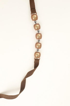 Collier Swarovski  Marron