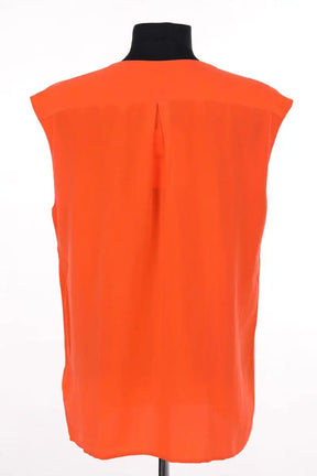 Top sans manche LK Bennett Orange en Soie