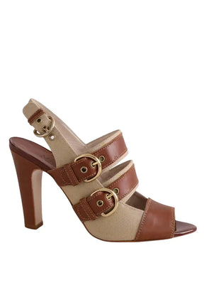 Talons Max Mara Beige en Cuir, taille 38 - Seconde Main