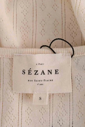 Top sans manche Sézane Beige en Coton