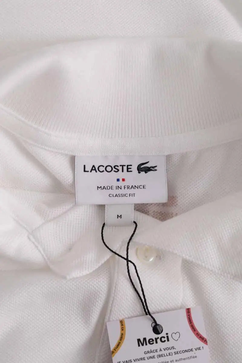 Polo Lacoste Blanc en Coton