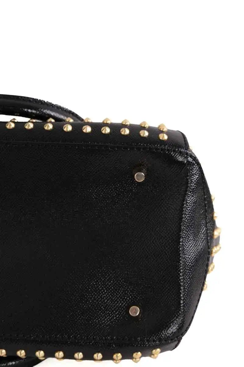 Sac à bandoulière Burberry Prorsum Blaze Studded Bowling Noir en Cuir