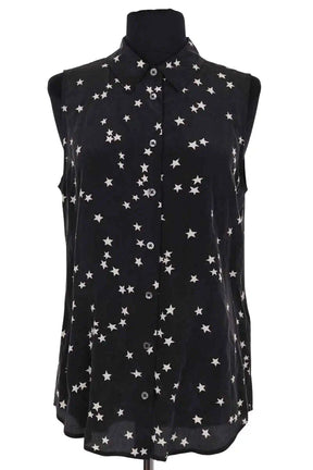 Chemise Equipment Noir en Soie, taille S - Seconde Main