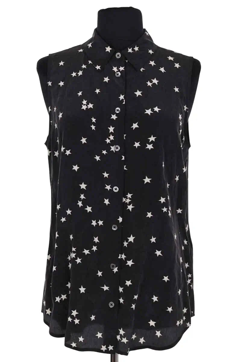 Chemise Equipment Noir en Soie, taille S - Seconde Main
