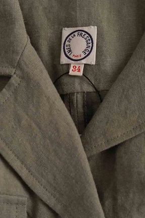 Veste Ines de la Fressange Kaki en Lin