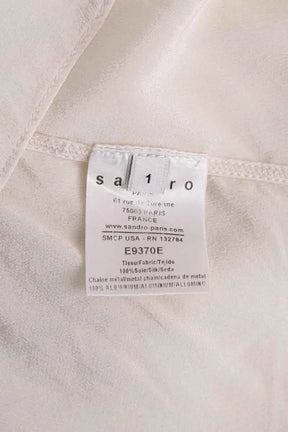 Blouse Sandro Ecru en Synthétique