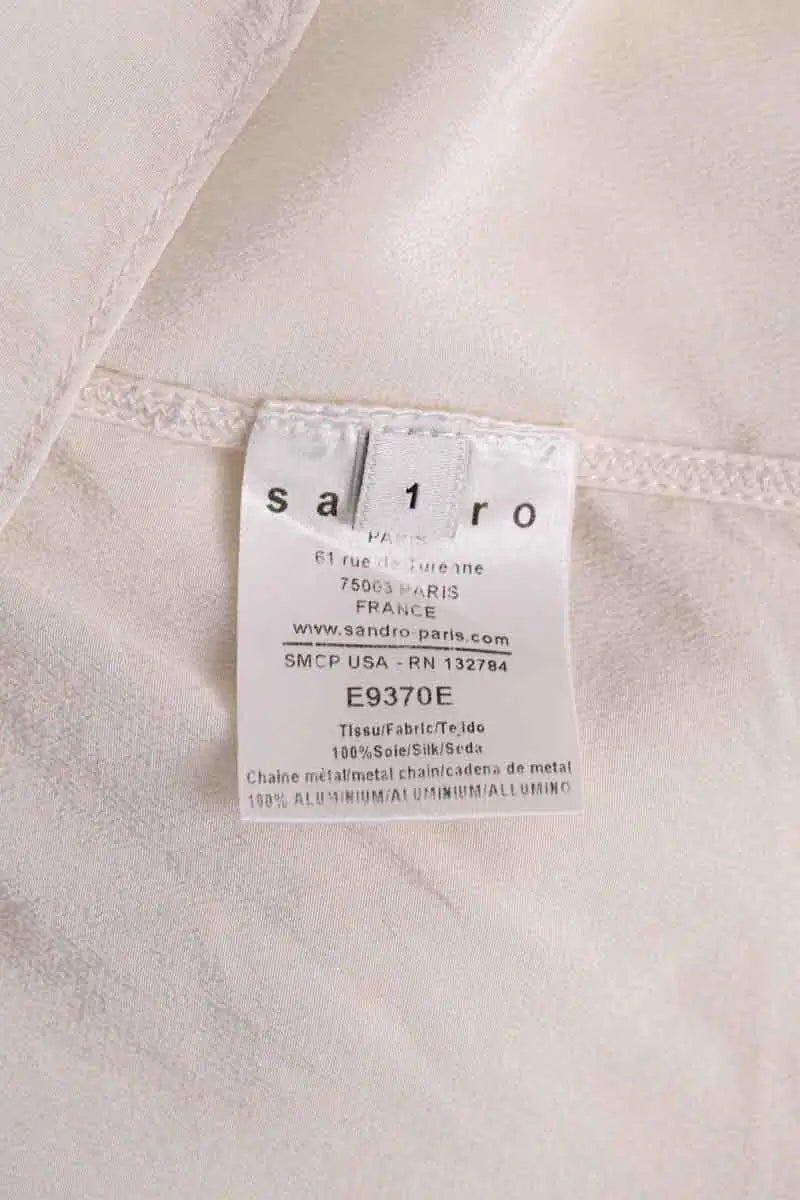 Blouse Sandro Ecru en Synthétique