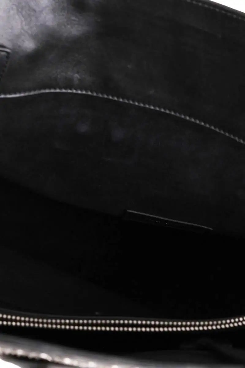 Cabas Saint Laurent Sac de jour bandana Noir en Cuir
