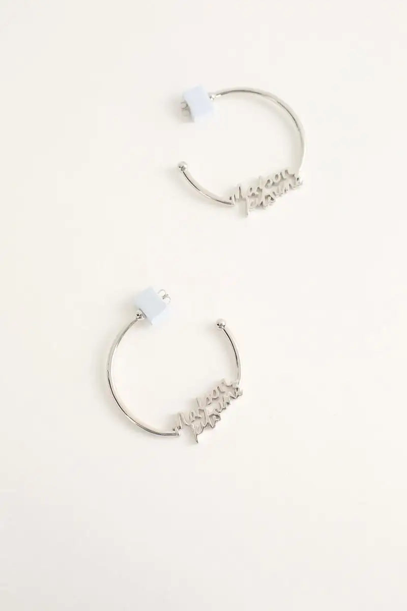 Boucles d'oreilles Kitsuné  Argent