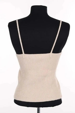 Top sans manche Joseph Ecru en Coton