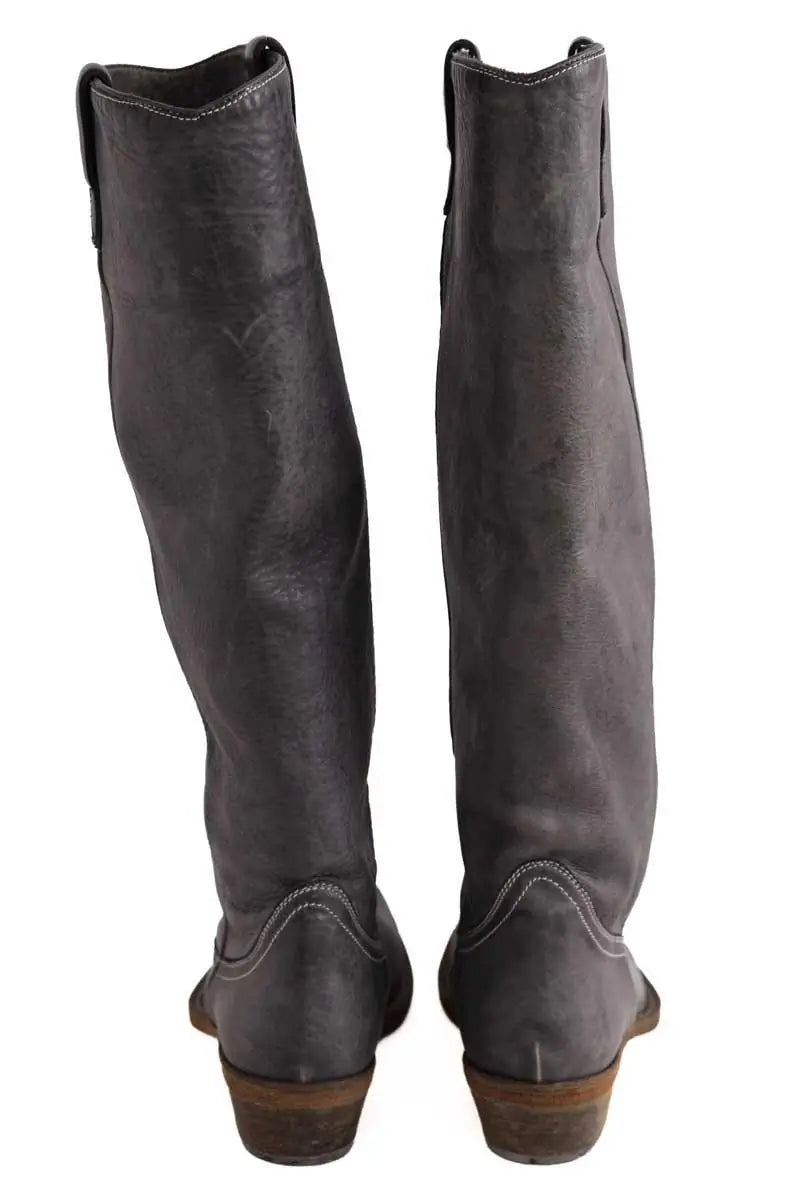 Bottes Boss Gris en Cuir