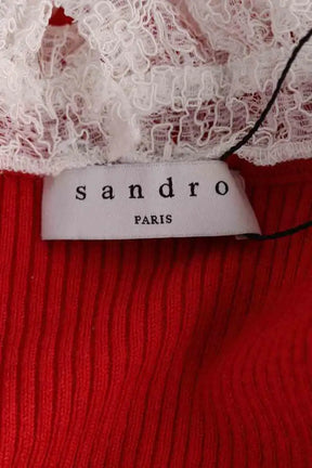T-shirt Sandro Rouge en Laine