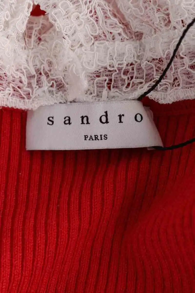 T-shirt Sandro Rouge en Laine