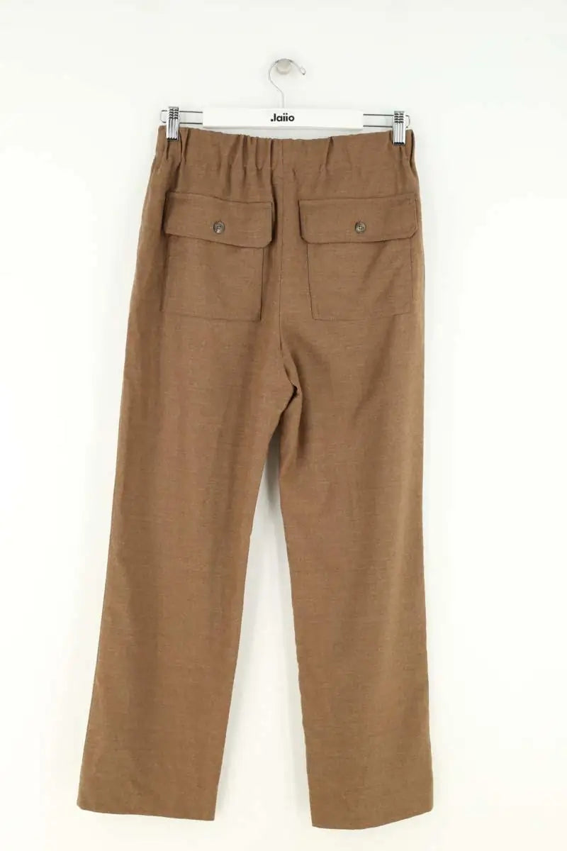 Pantalon droit Max Mara Marron en Laine