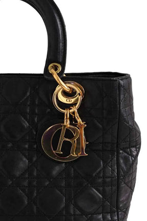 Sac à main Dior Lady Dior Noir en Cuir