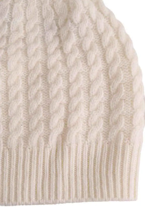 Bonnet Eric Bompard Beige en Cachemire