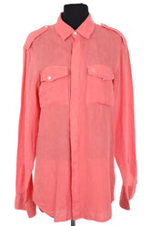 Chemise Burberry Rose en Lin, taille M - Seconde Main