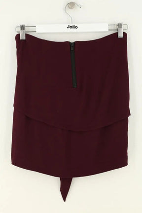Mini jupe The Kooples Bordeaux en Viscose