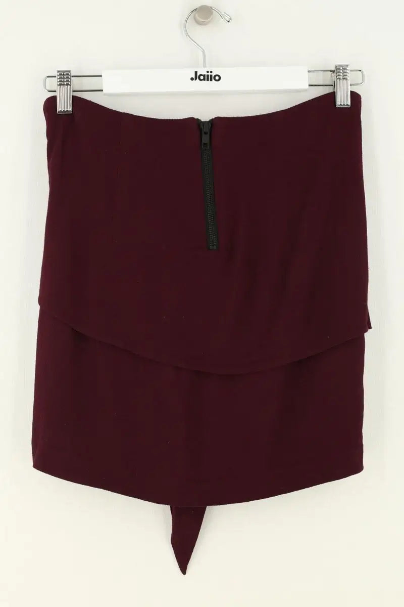 Mini jupe The Kooples Bordeaux en Viscose