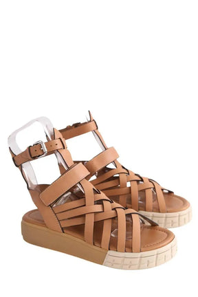 Sandales Prada Camel en Cuir