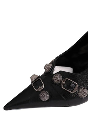 Talons Balenciaga Cagole Noir en Cuir