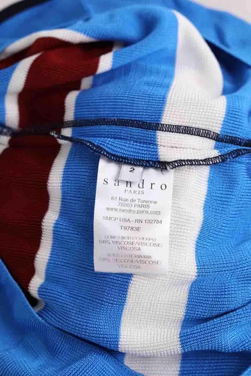 T-shirt Sandro Bleu en Viscose