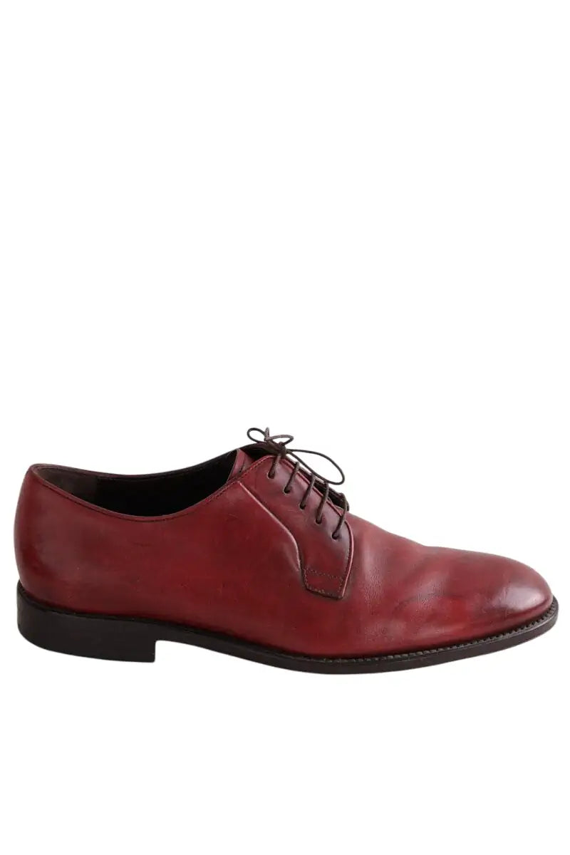 Chaussures à lacets Salvatore Ferragamo Bordeaux en Cuir, taille 44 - Seconde Main