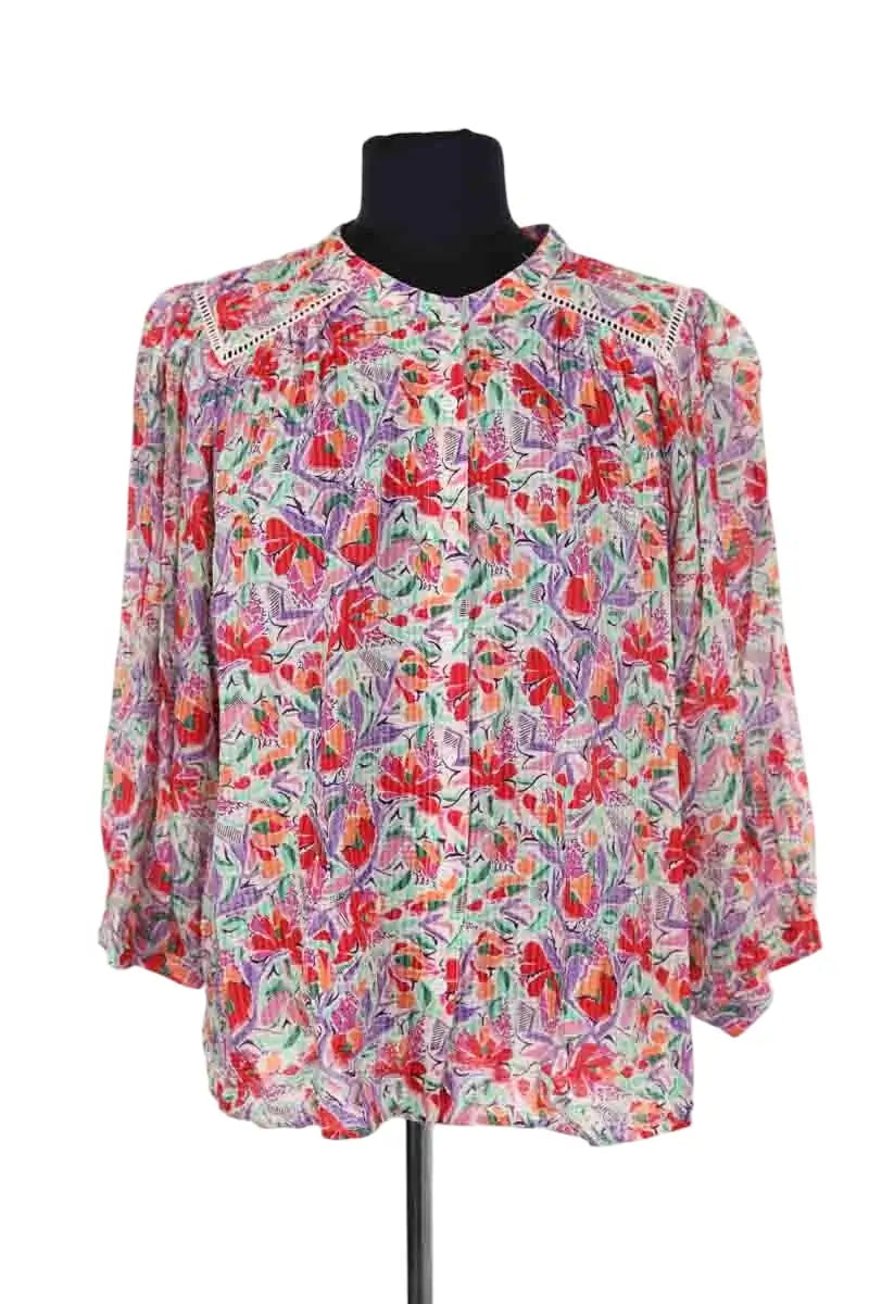 Blouse Ba&Sh Rouge en Viscose, taille L - Seconde Main