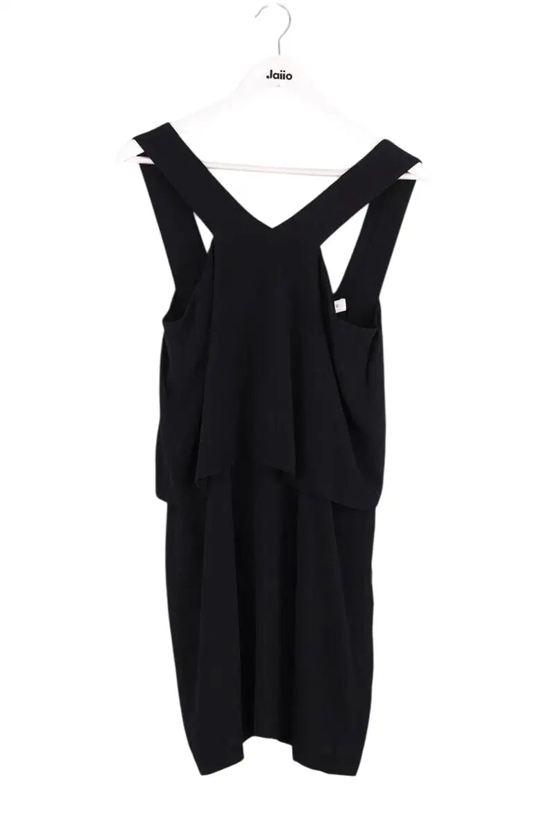 Robe Sandro Noir en Viscose, taille S - Seconde Main