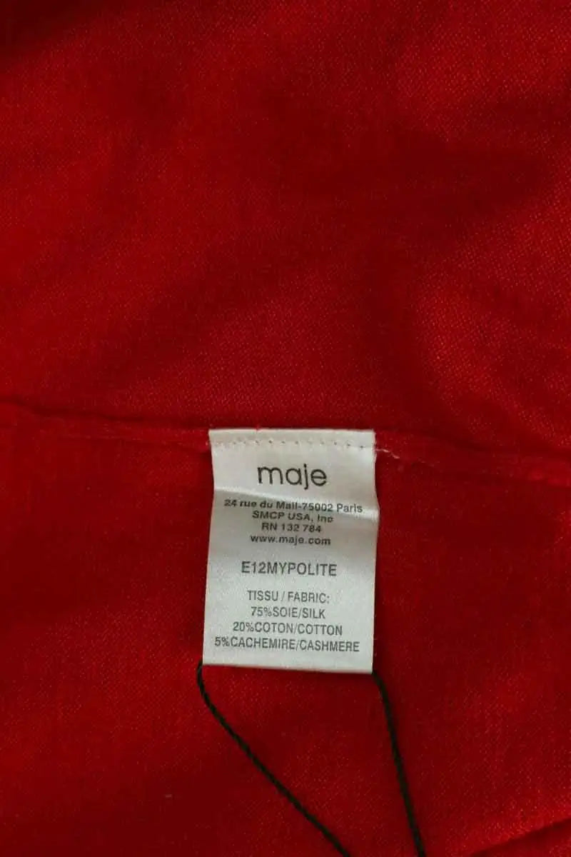 Top Maje Rouge en Soie