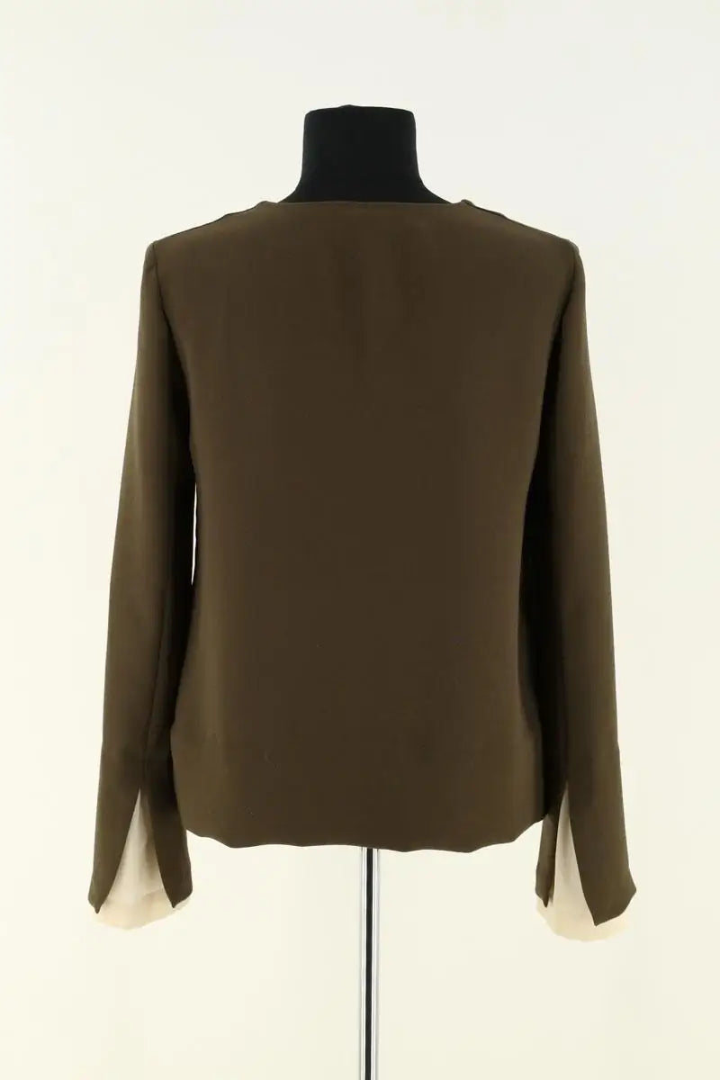 Blouse Claudie Pierlot Kaki en Synthétique