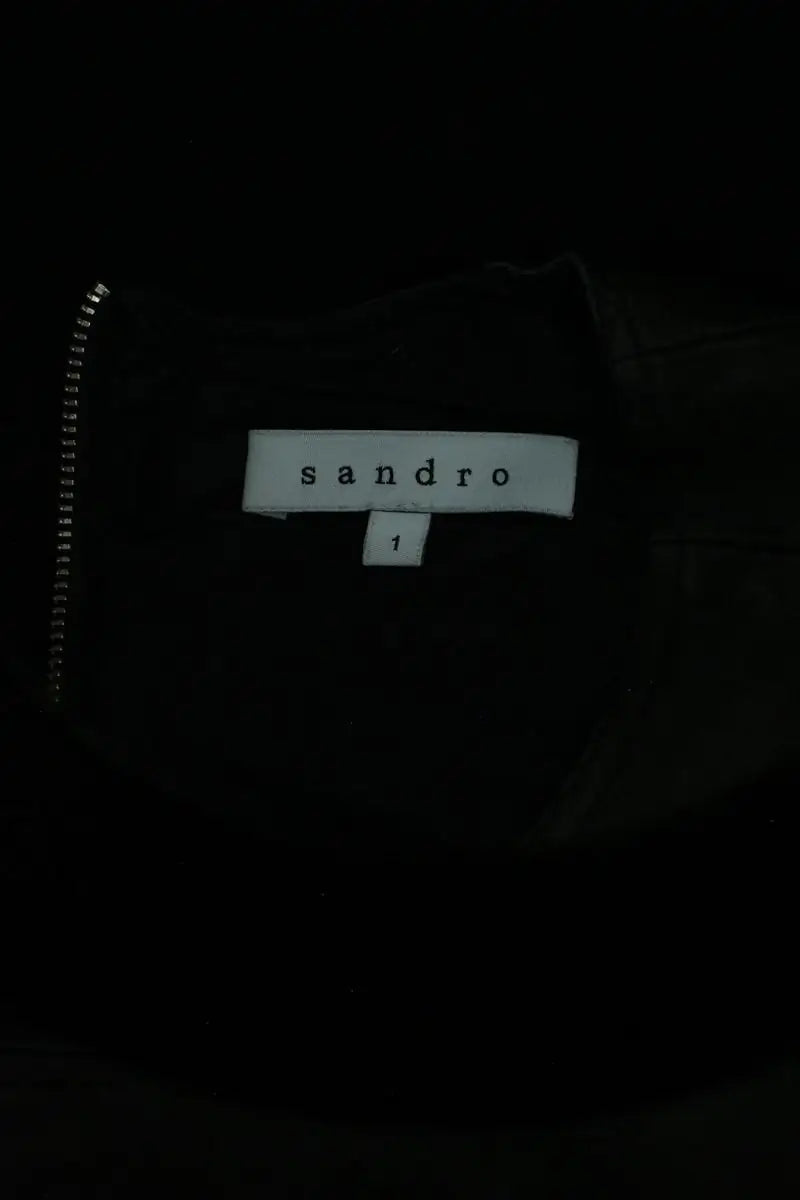 Top Sandro Noir en Cuir