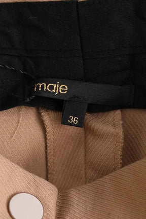 Pantalon large Maje Beige en Synthétique