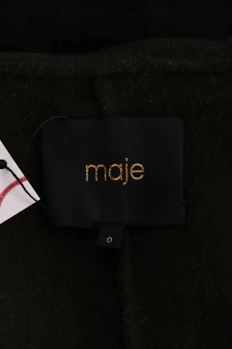 Manteau Maje Kaki en Laine