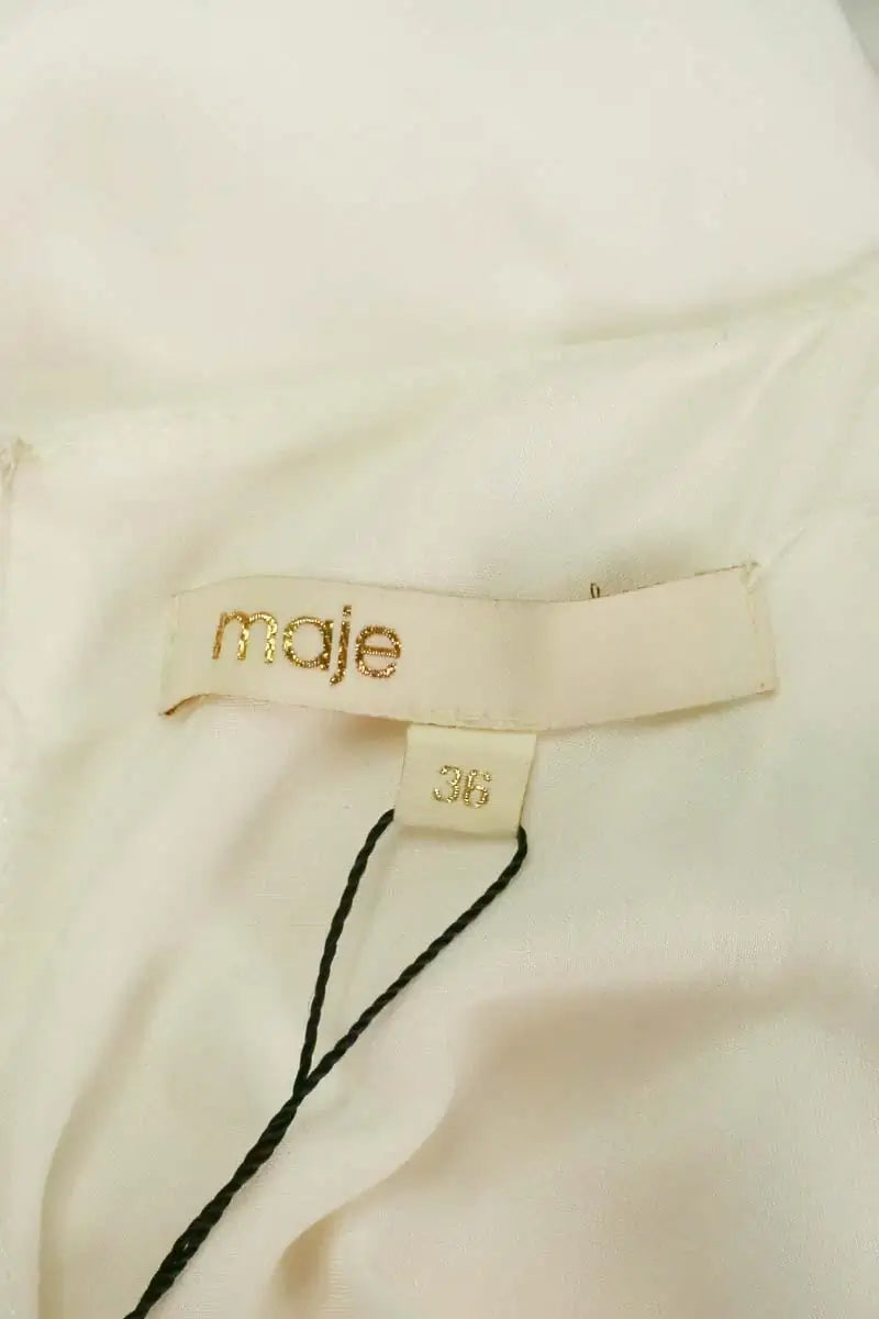 Robe Maje Blanc en Viscose