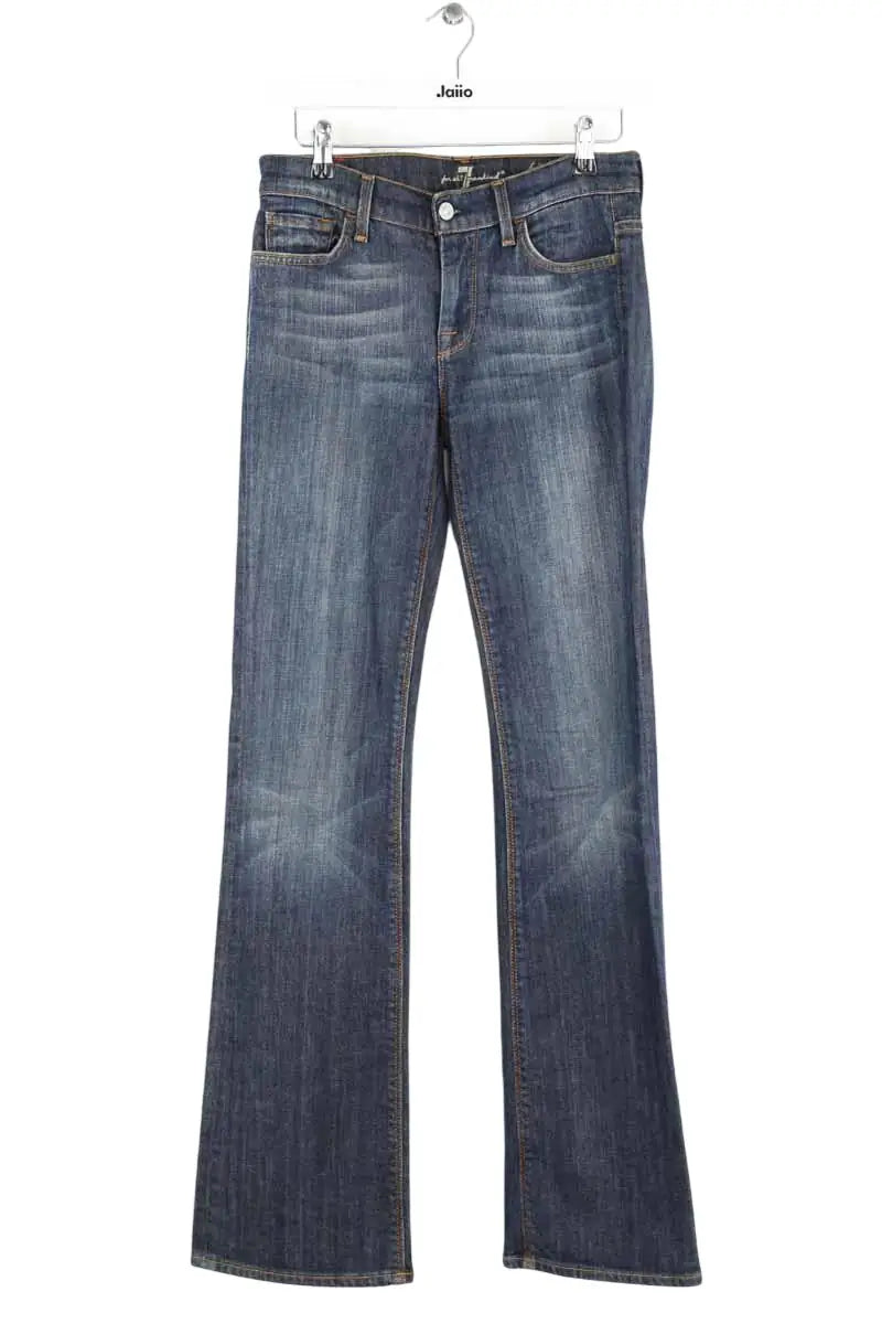 Jean droit 7 For All Mankind Marine en Coton, taille XS - Seconde Main