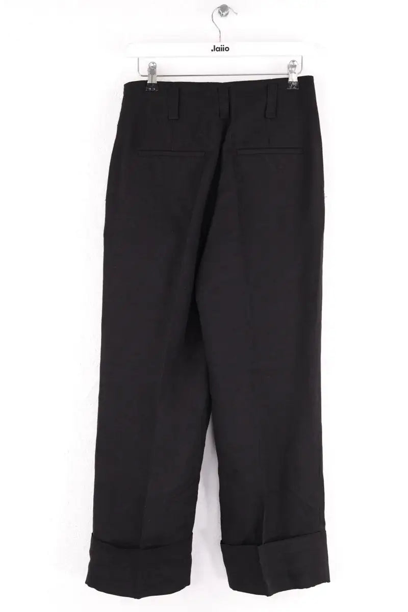 Pantalon large Sandro Noir en Viscose