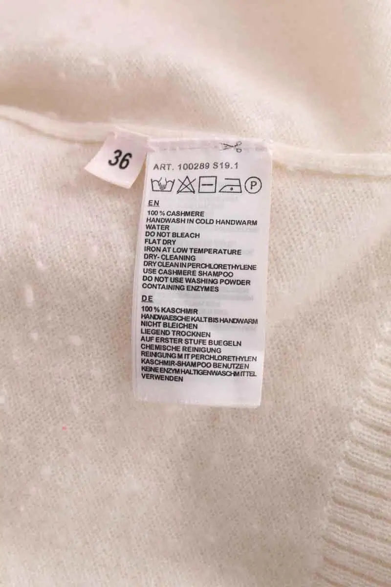 Pull Repeat Blanc en Cachemire