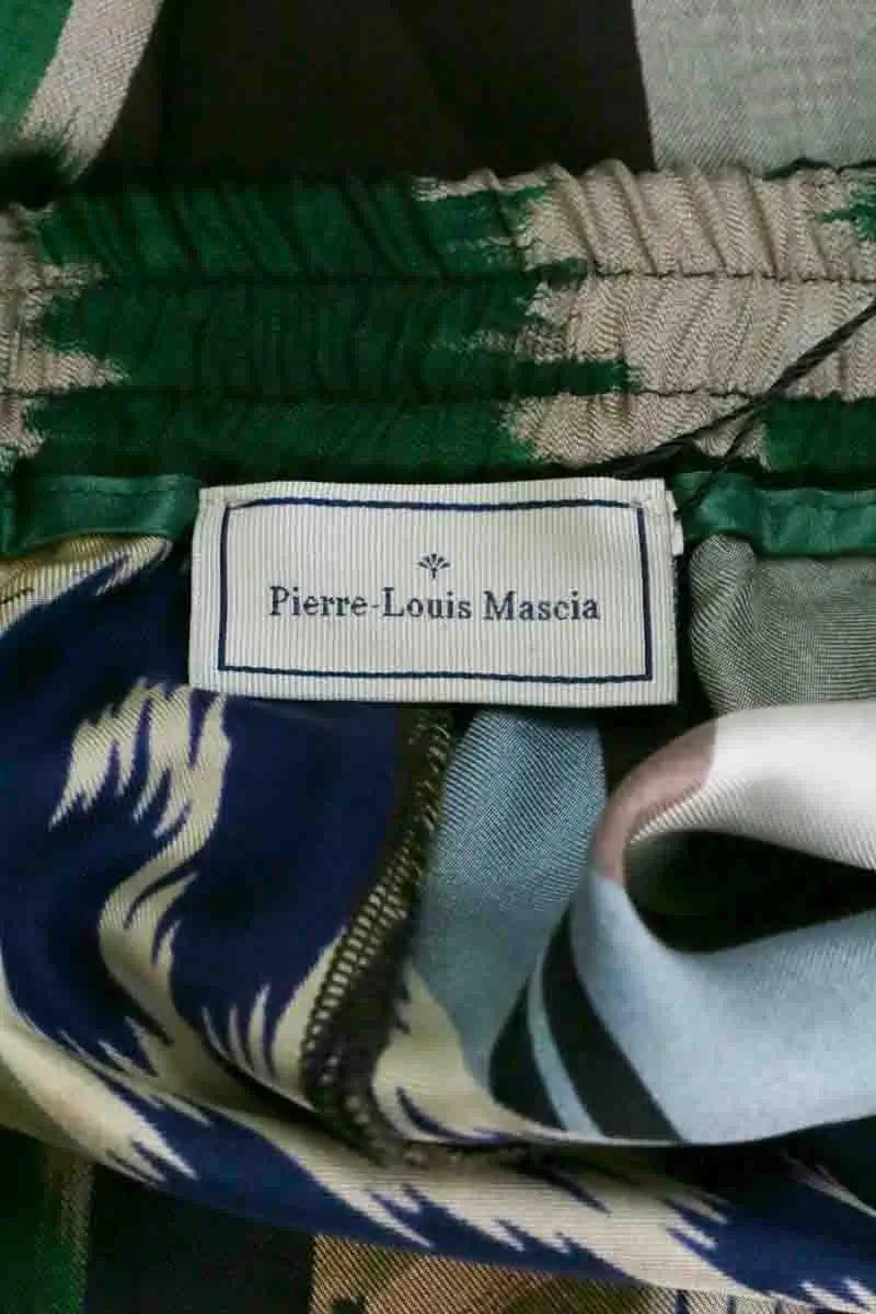 Pantalon droit Pierre-Louis Mascia Multicolore en Soie