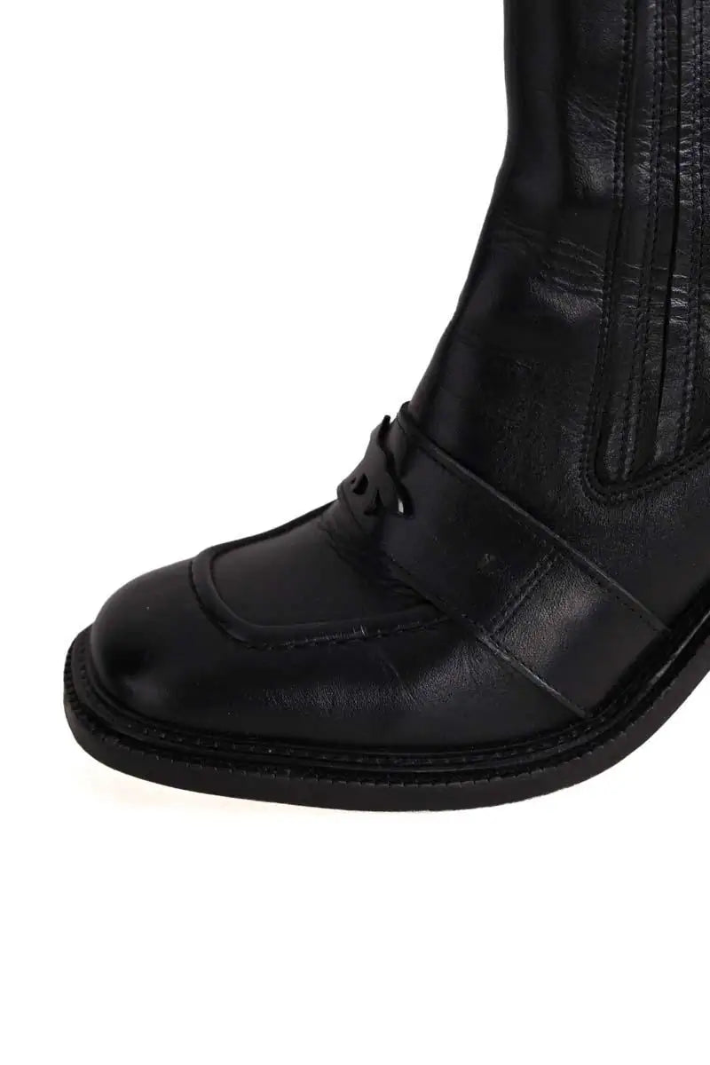 Boots Kitsuné Noir en Cuir