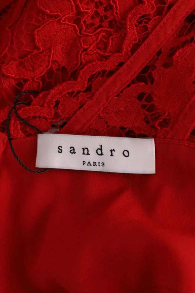Robe Sandro Rouge en Coton