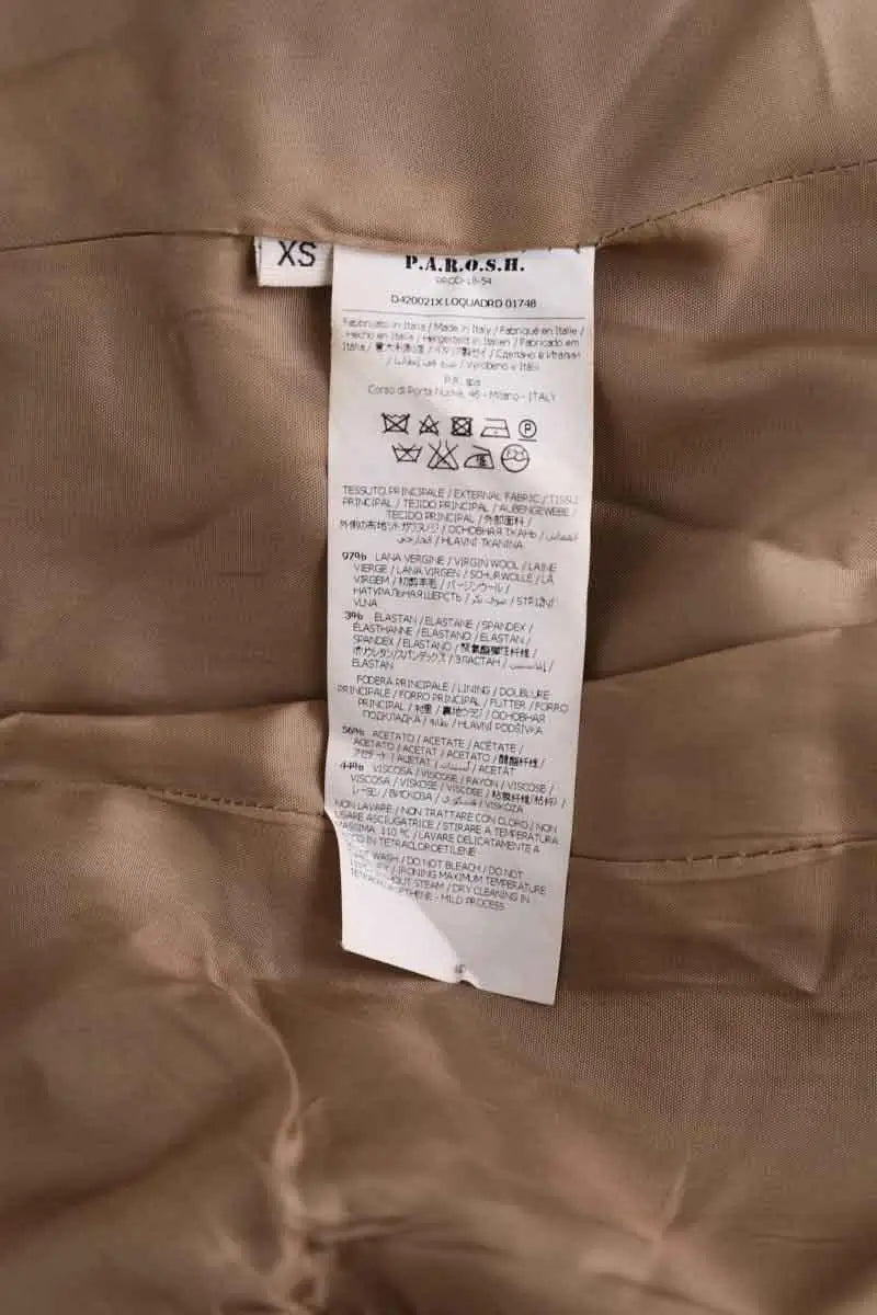 Blazer Parosh Beige en Laine