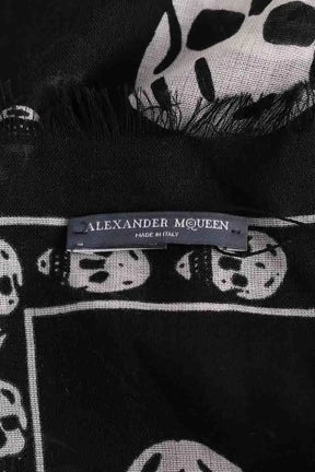Chèche Alexander McQueen Noir en Laine