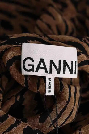 Chemise Ganni Marron en Viscose
