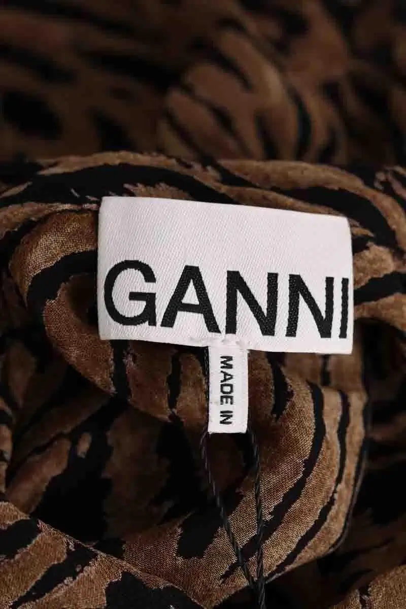 Chemise Ganni Marron en Viscose