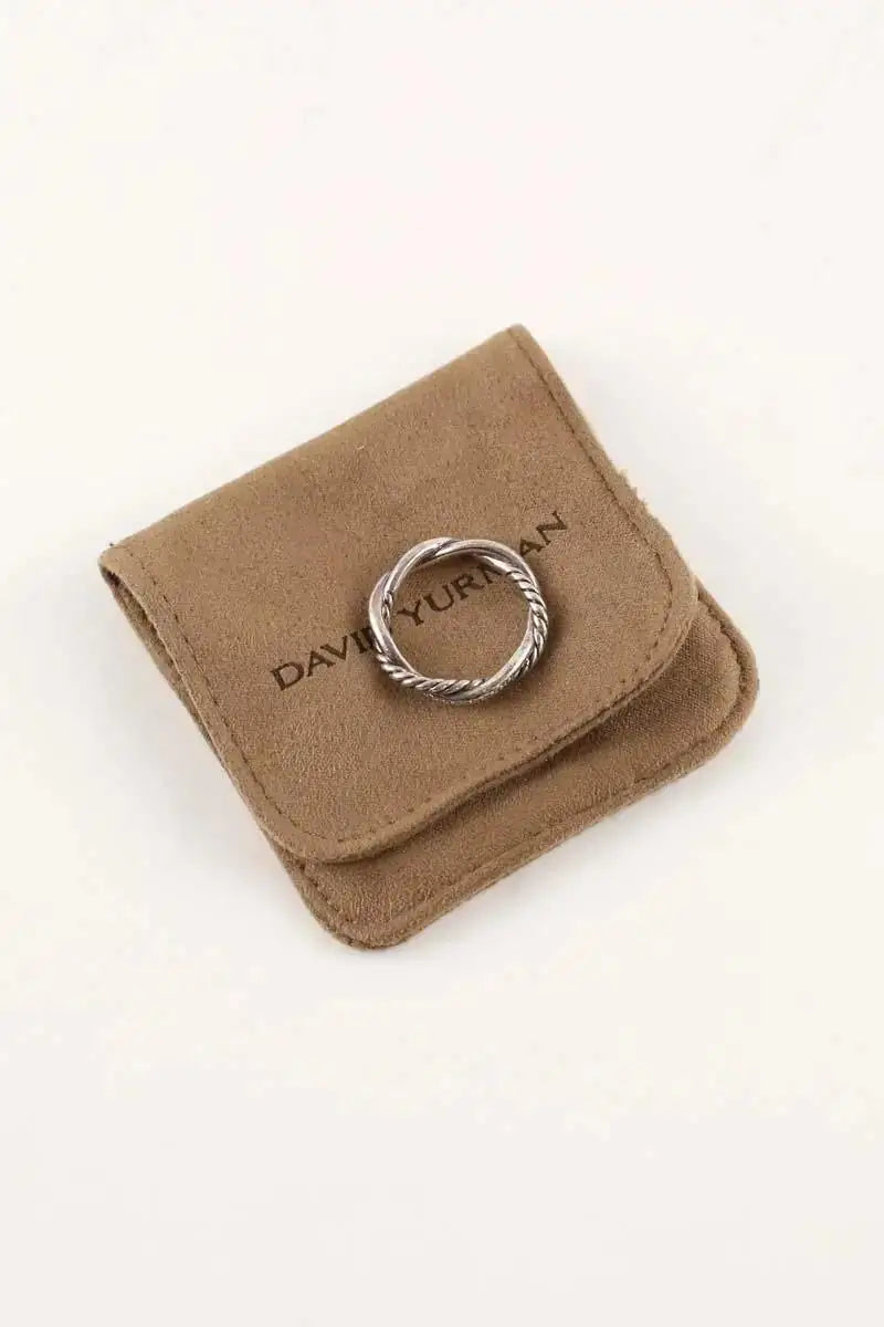 Bague argent avec diamants David Yurman Infinity crossover ring Argent en Argent