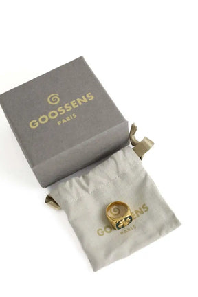 Bague Goossens Paris Mini trèfle signet ring Doré en Métal